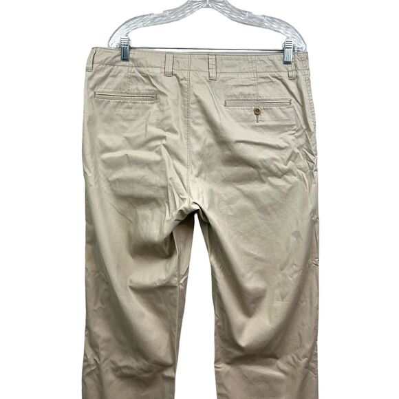 J. Crew Mens Chino Pants Straight Leg Slash Pockets Zip Fly Khaki Tan Sz 34 x 32 - Picture 7 of 7